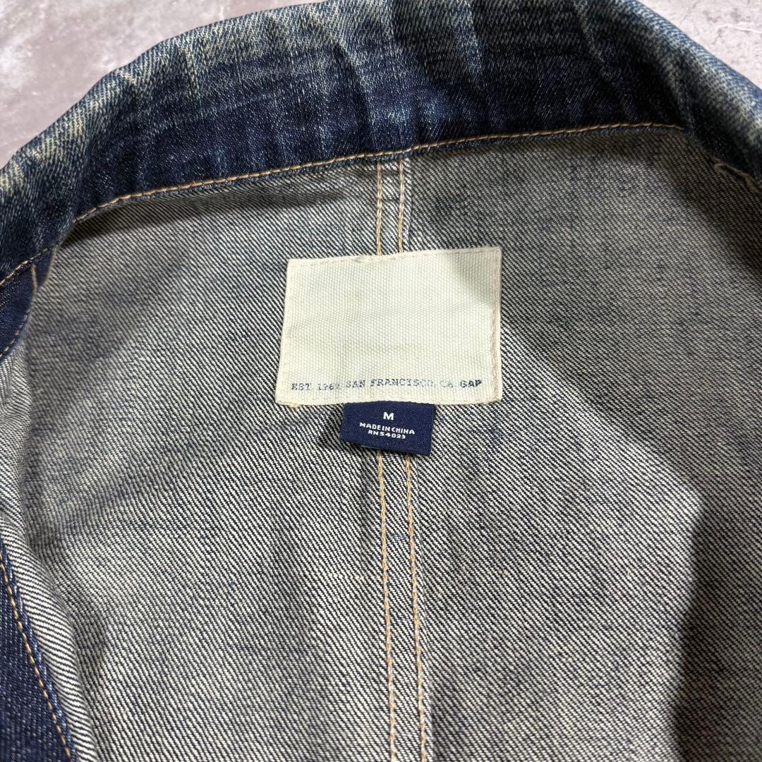 90s 00s OLD GAP デニム カバーオール チョアジャケット 濃紺