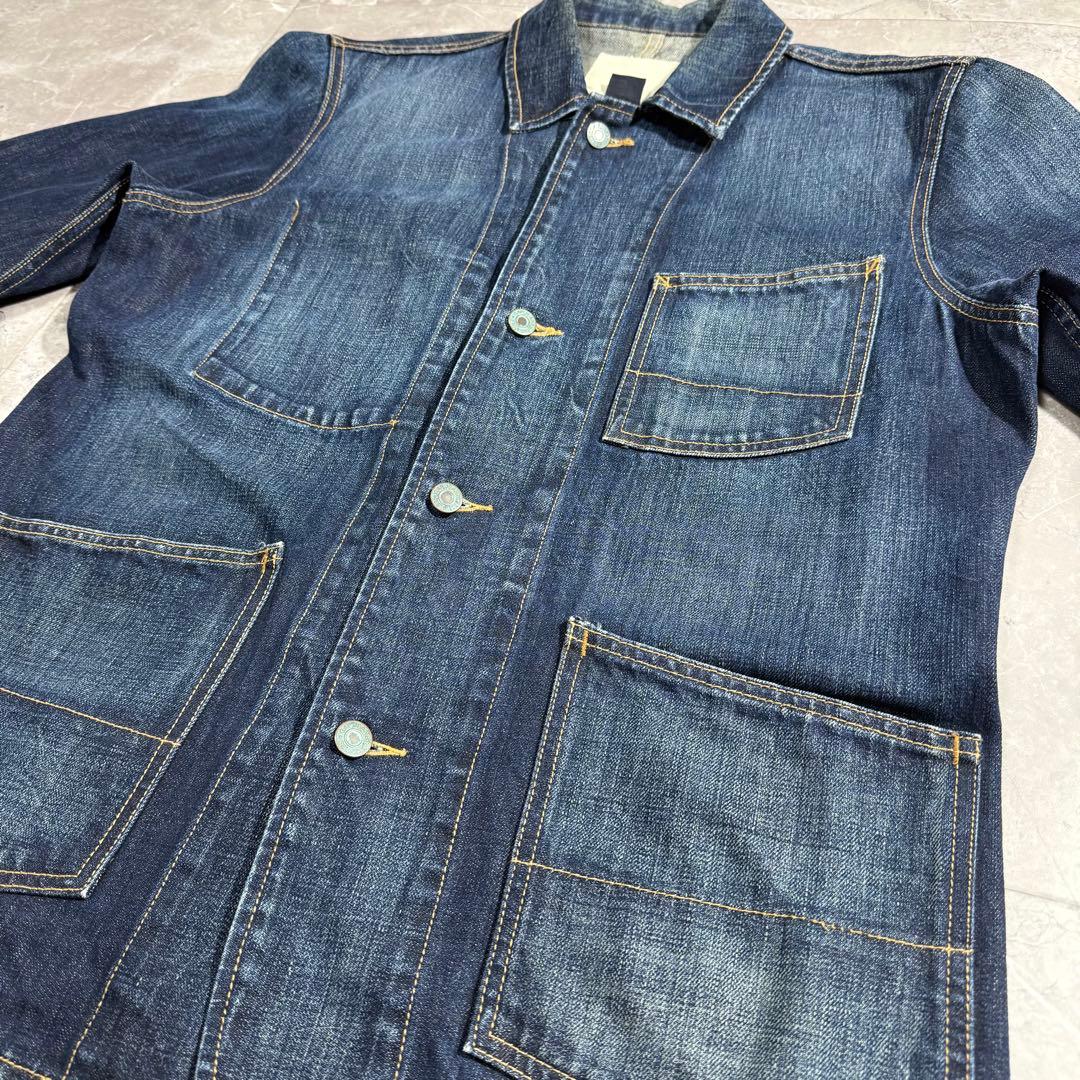 90s 00s OLD GAP デニム カバーオール チョアジャケット 濃紺