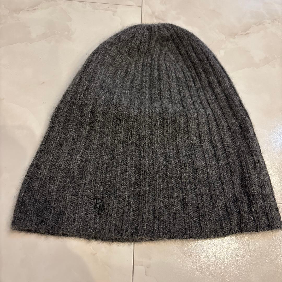 ロンハーマン　RH カシミヤ　リブ編み ニット帽 グレー　タイムセール