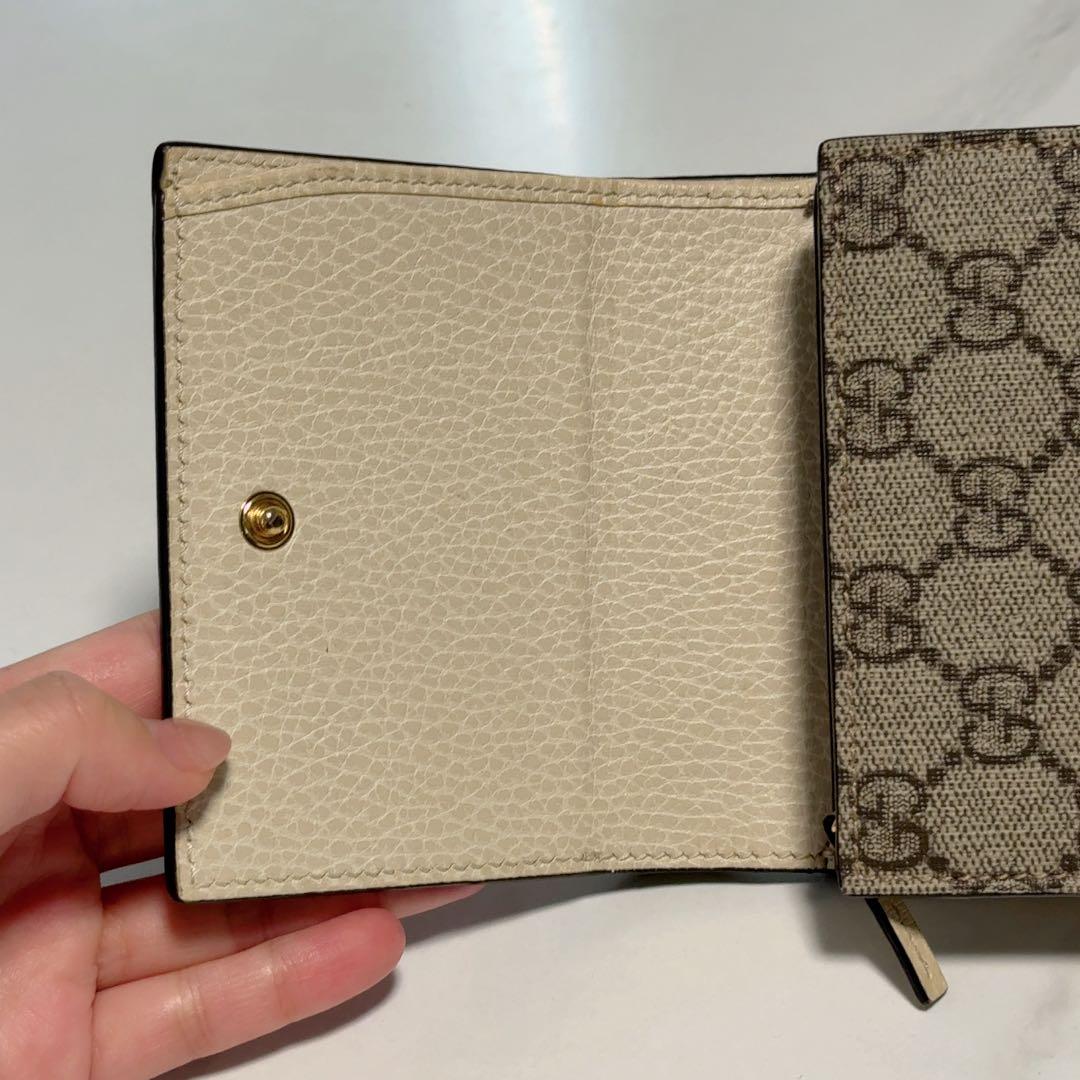 Gucci 二つ折り財布 ベージュ アイボリー
