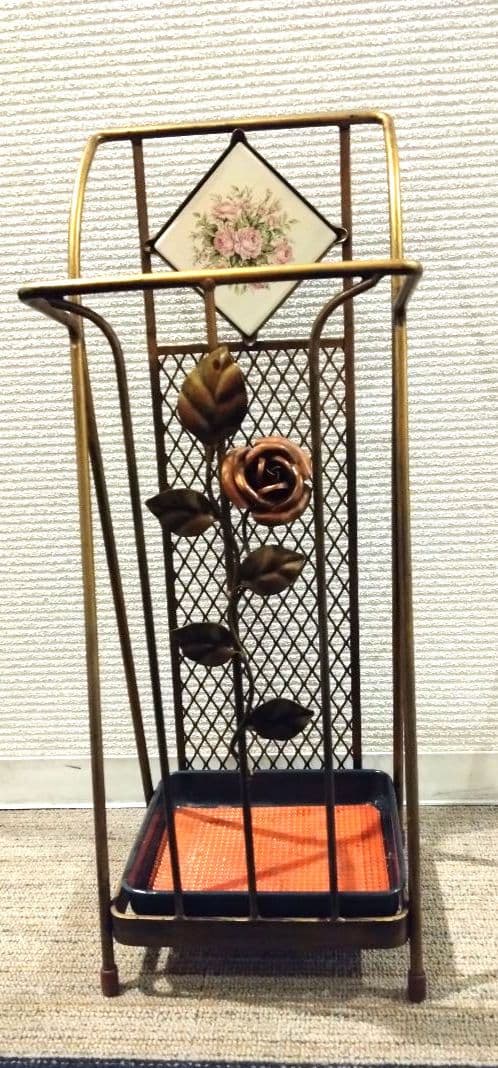 傘立て アイアン素材(鉄) お花柄