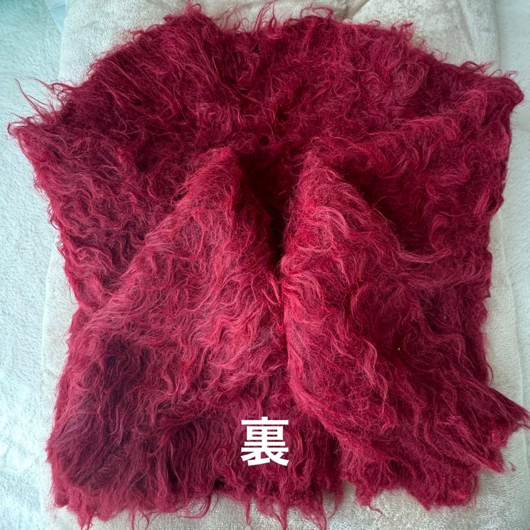 【ある様】thetoe シャギーカーディガン　レッド