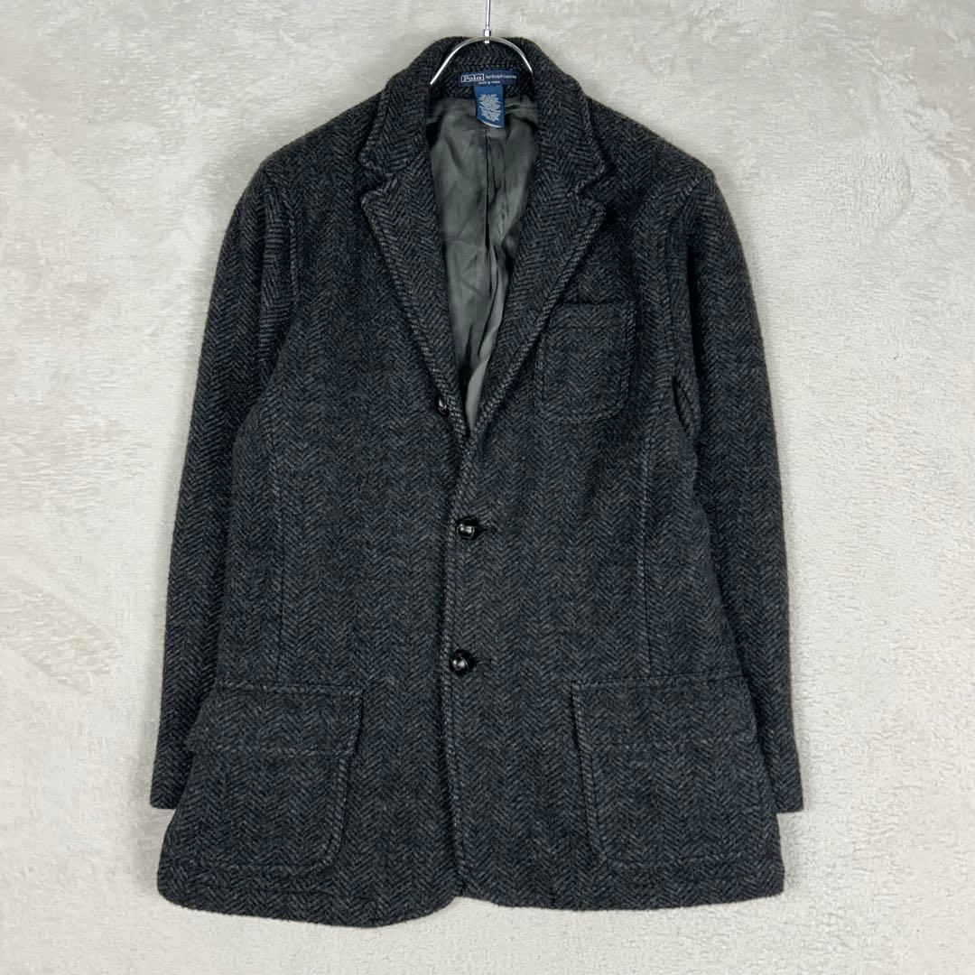 美品☆Polo RalphLaurenウールヘリンボーンツイードジャケット