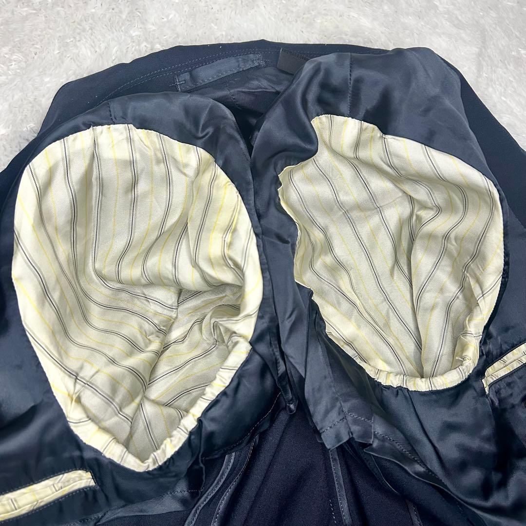 美品 BEAMS+段返り 3つボタン ブレザー 紺ブレ 金ボタン ジャケット