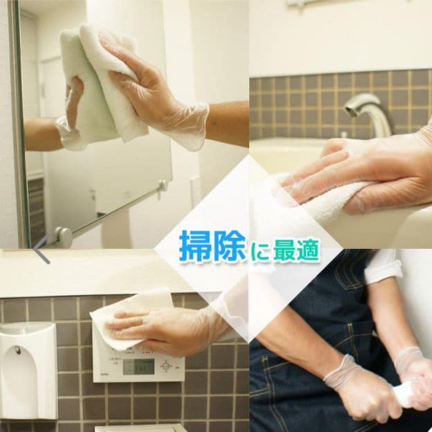 エースグローブ　使い捨て　プラスチック　ビニール　PVC 手袋　粉なし　２０箱