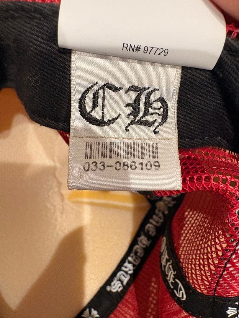 クロムハーツ　キャップ　赤　美品