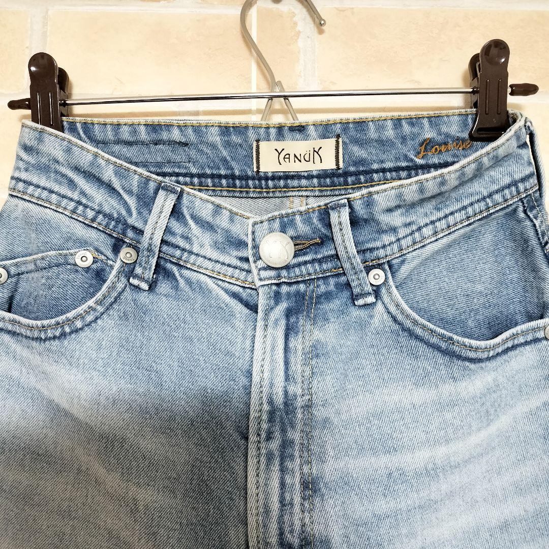 【美品】YANUK ストレートデニムパンツ LOUISE ストレッチ