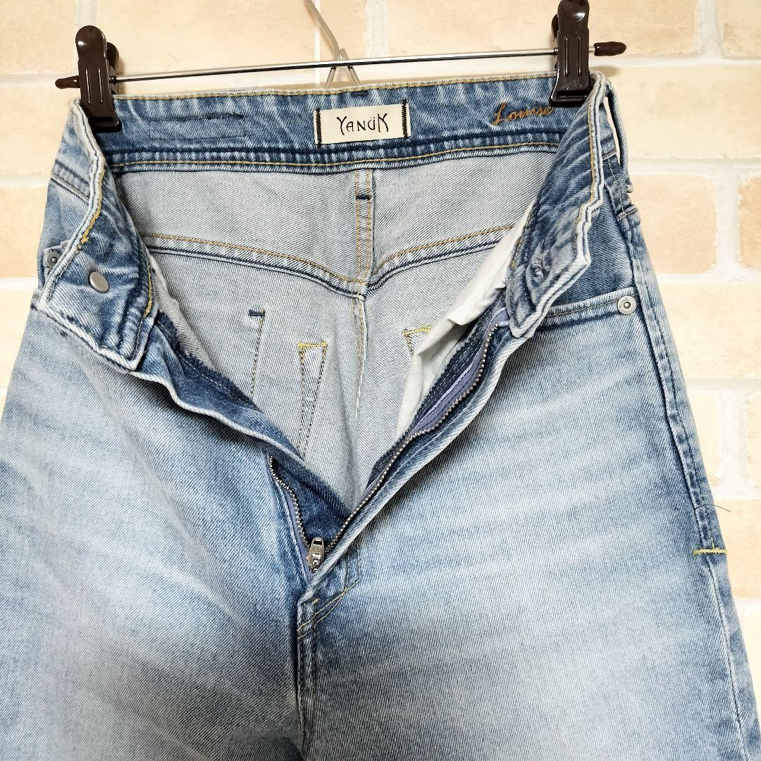 【美品】YANUK ストレートデニムパンツ LOUISE ストレッチ