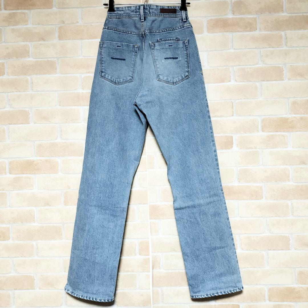 【美品】YANUK ストレートデニムパンツ LOUISE ストレッチ