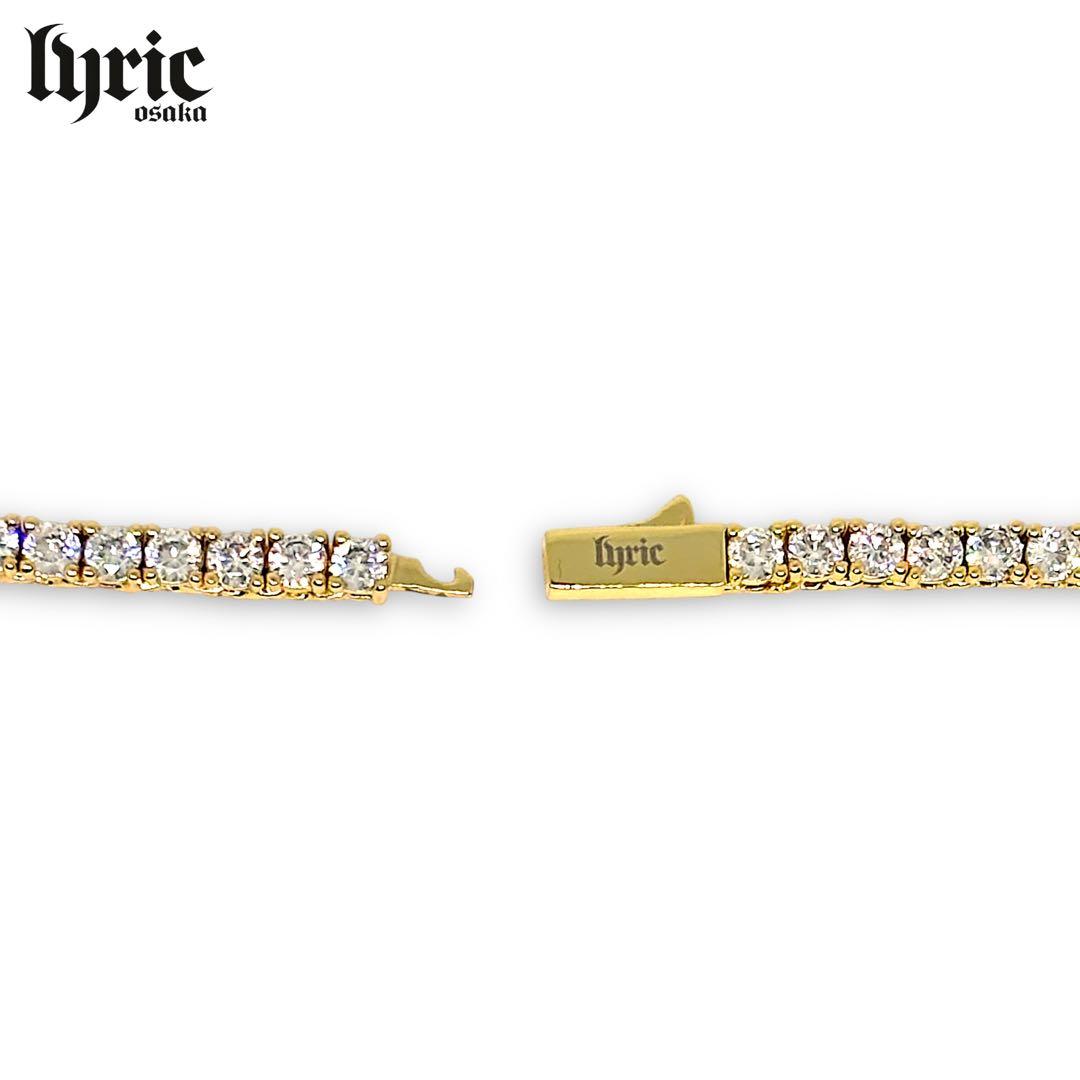 3mm 50cm テニスネックレス テニスチェーン 高品質 コスパ最強 GOLD