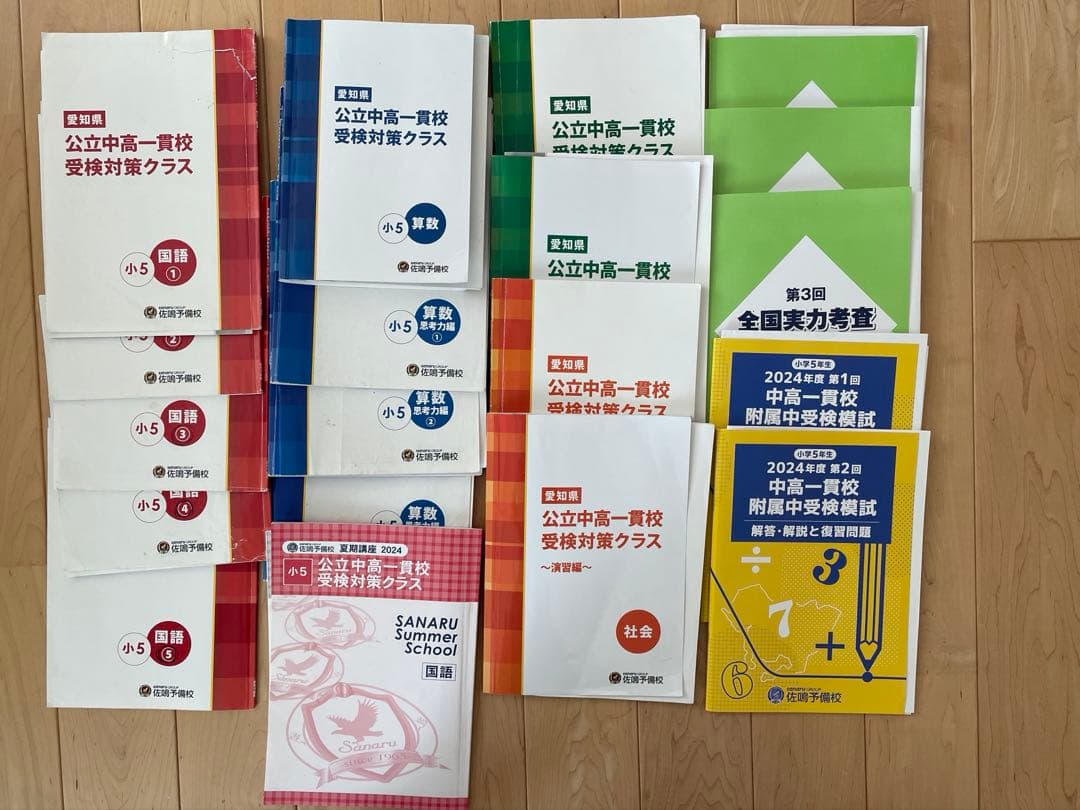 ☆*☆様 佐鳴予備校　公立中高一貫校受検対策クラス 多科目セット