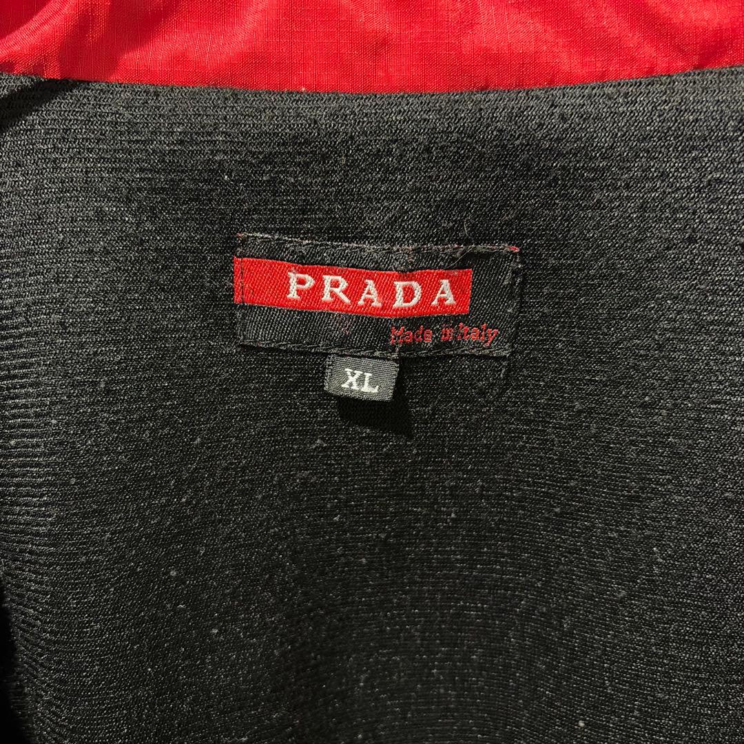 【美品✨XL】PRADA ナイロン切り替え　ブルゾン　ラバーロゴ　archive