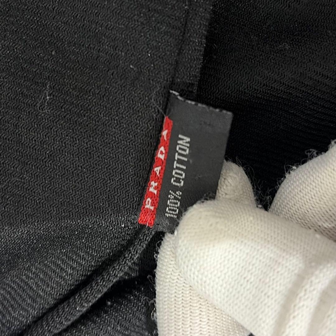 【美品✨XL】PRADA ナイロン切り替え　ブルゾン　ラバーロゴ　archive