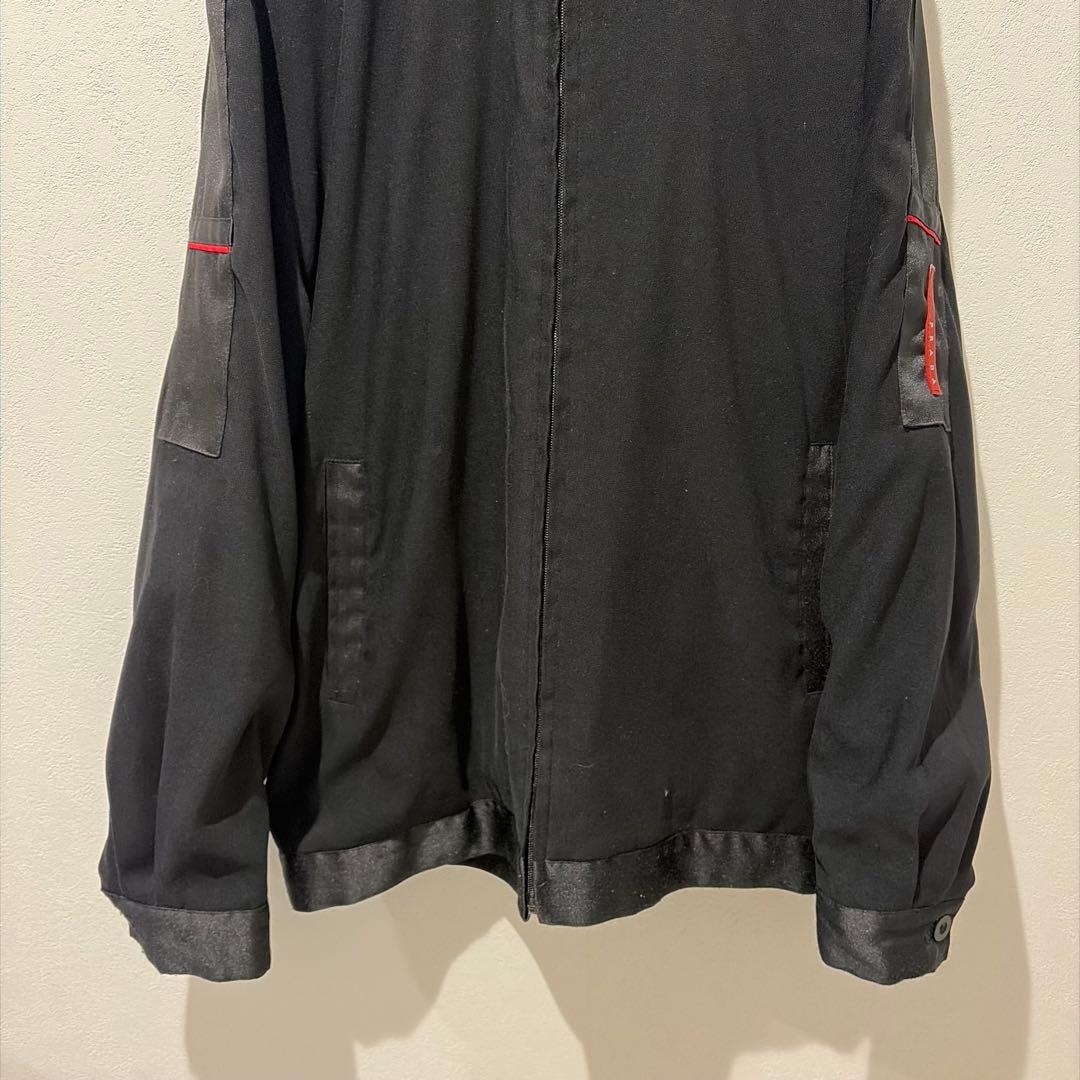 【美品✨XL】PRADA ナイロン切り替え　ブルゾン　ラバーロゴ　archive