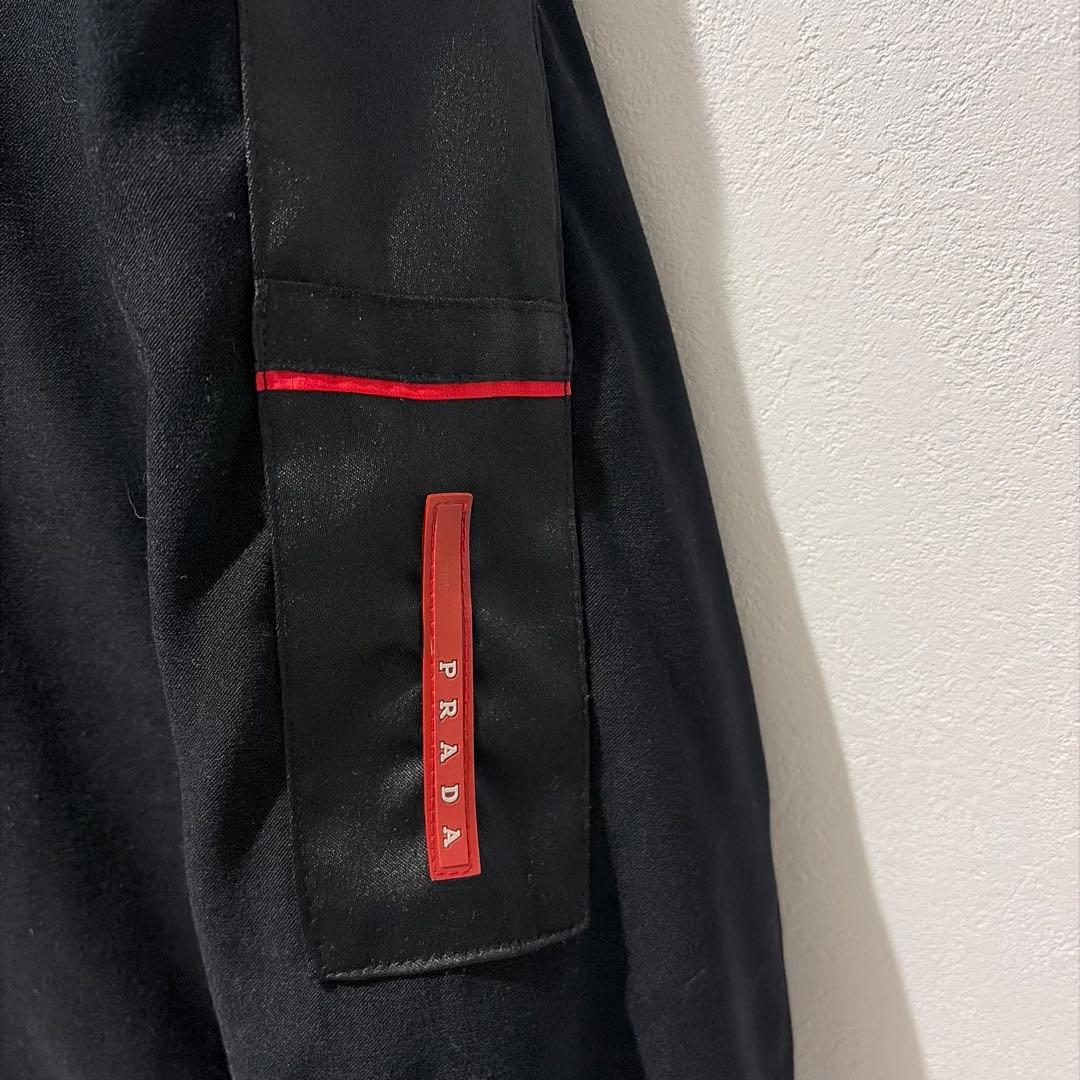 【美品✨XL】PRADA ナイロン切り替え　ブルゾン　ラバーロゴ　archive