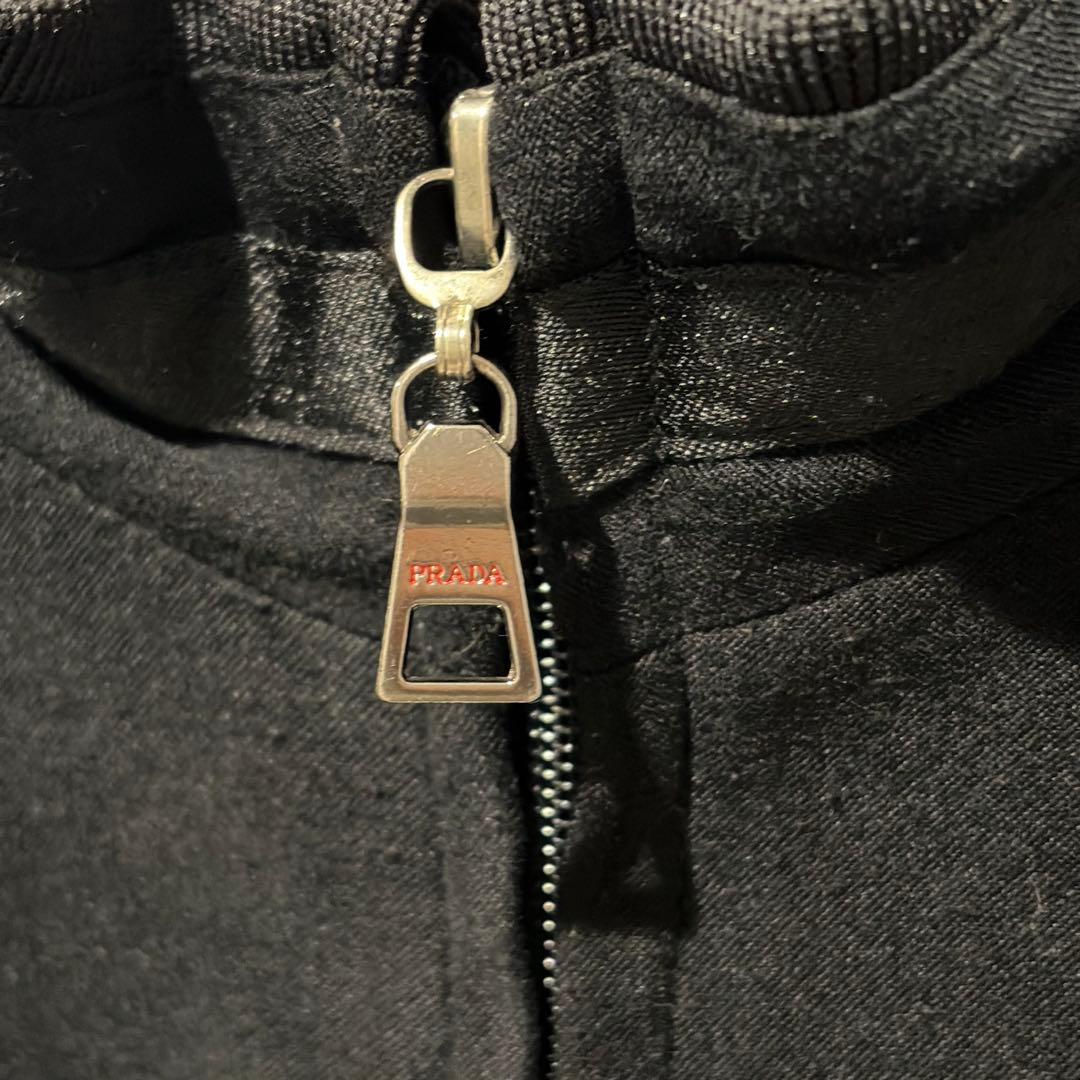 【美品✨XL】PRADA ナイロン切り替え　ブルゾン　ラバーロゴ　archive
