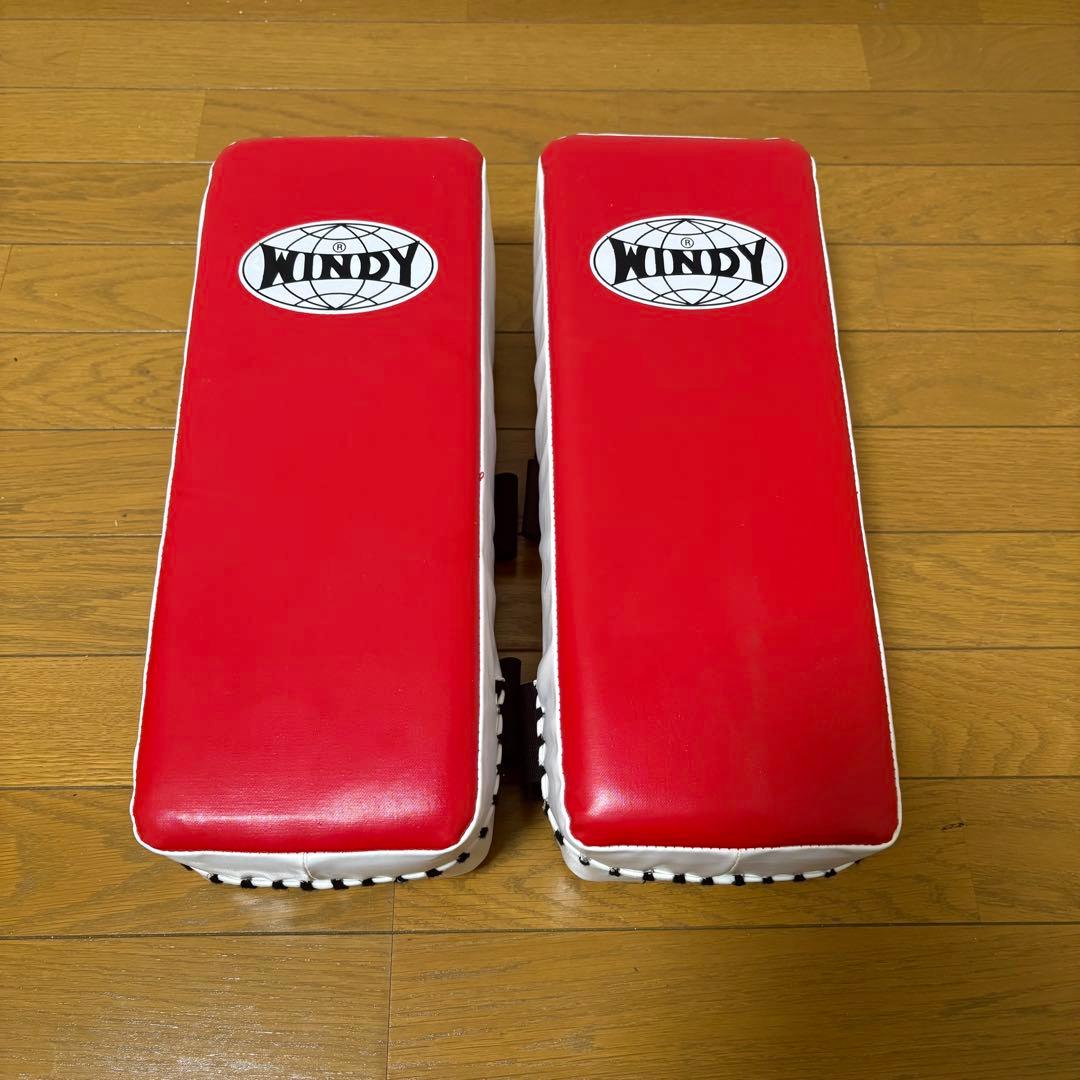 【美品】WINDY キックミット 赤/白 ウィンディ