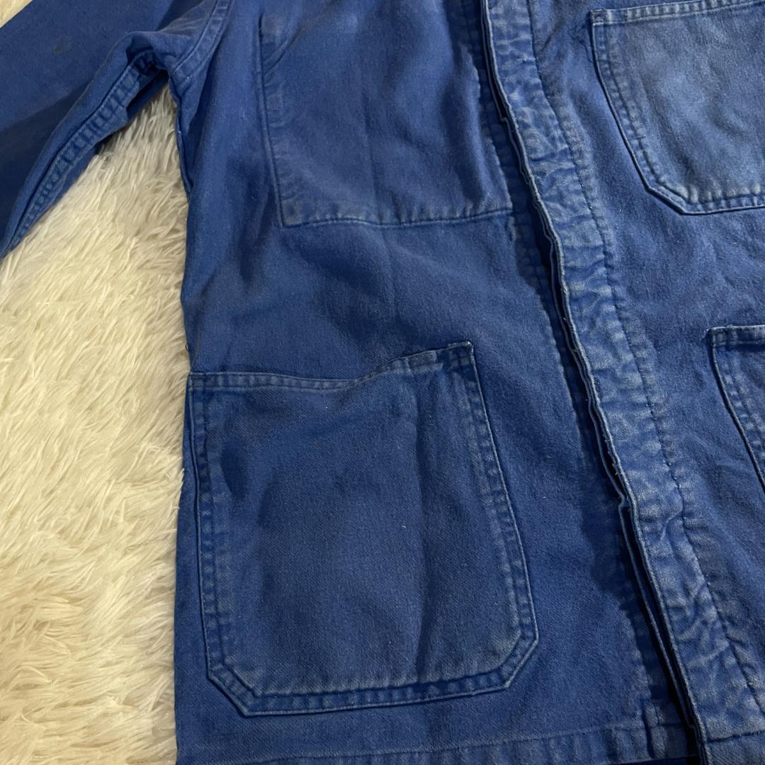 80s 90s CHARVET フレンチワークジャケット 青 42 ユニセックス