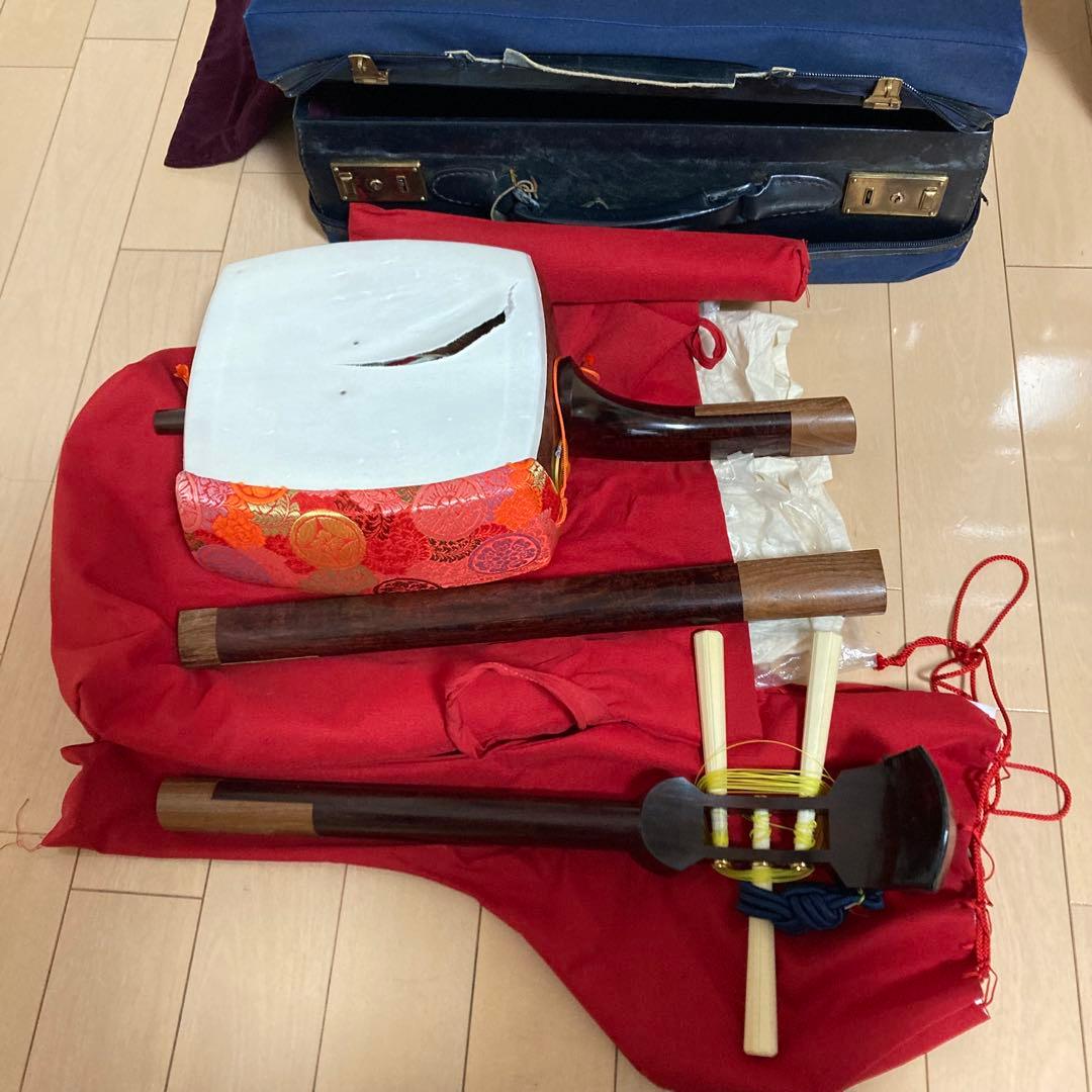 三味線 長唄 紅木 中竿 ハードケース付