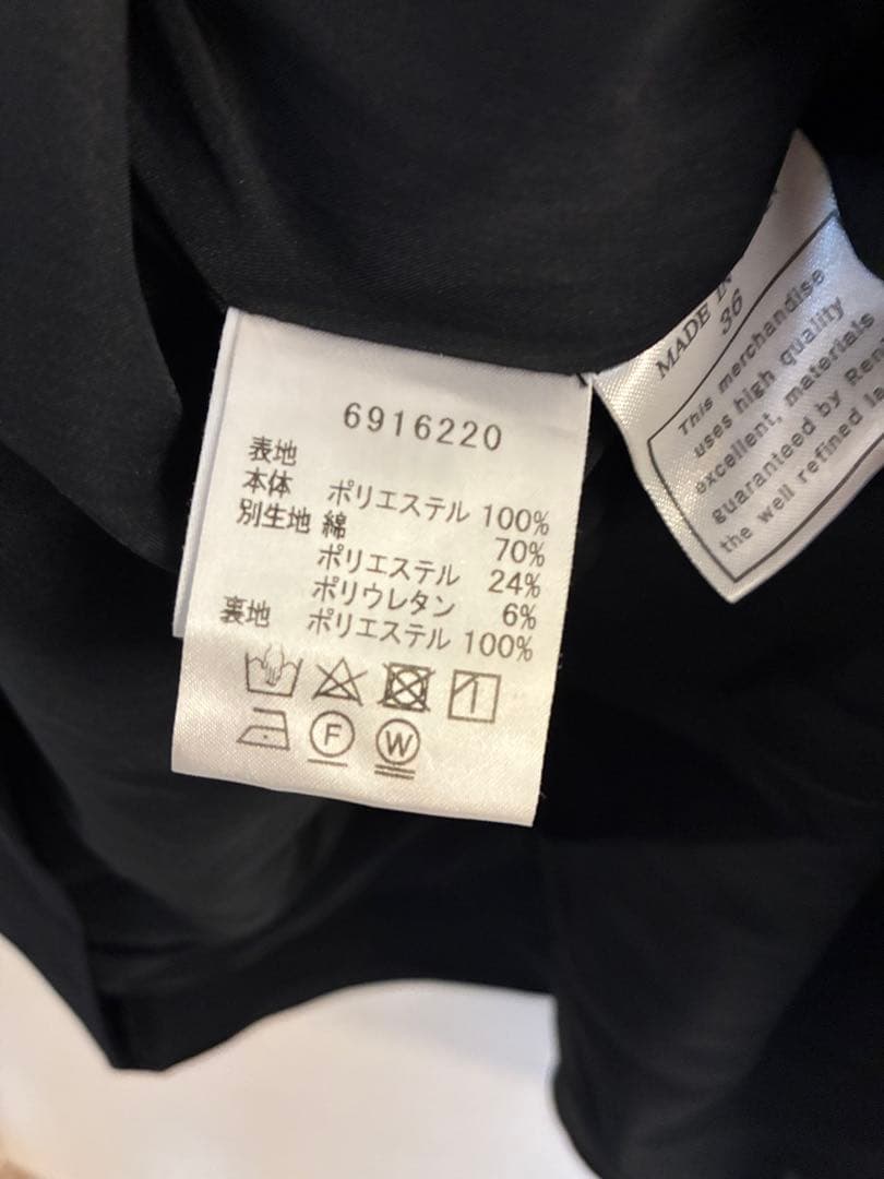Rene ルネ バイカラー ノースリーブワンピース ブラック ホワイト 36