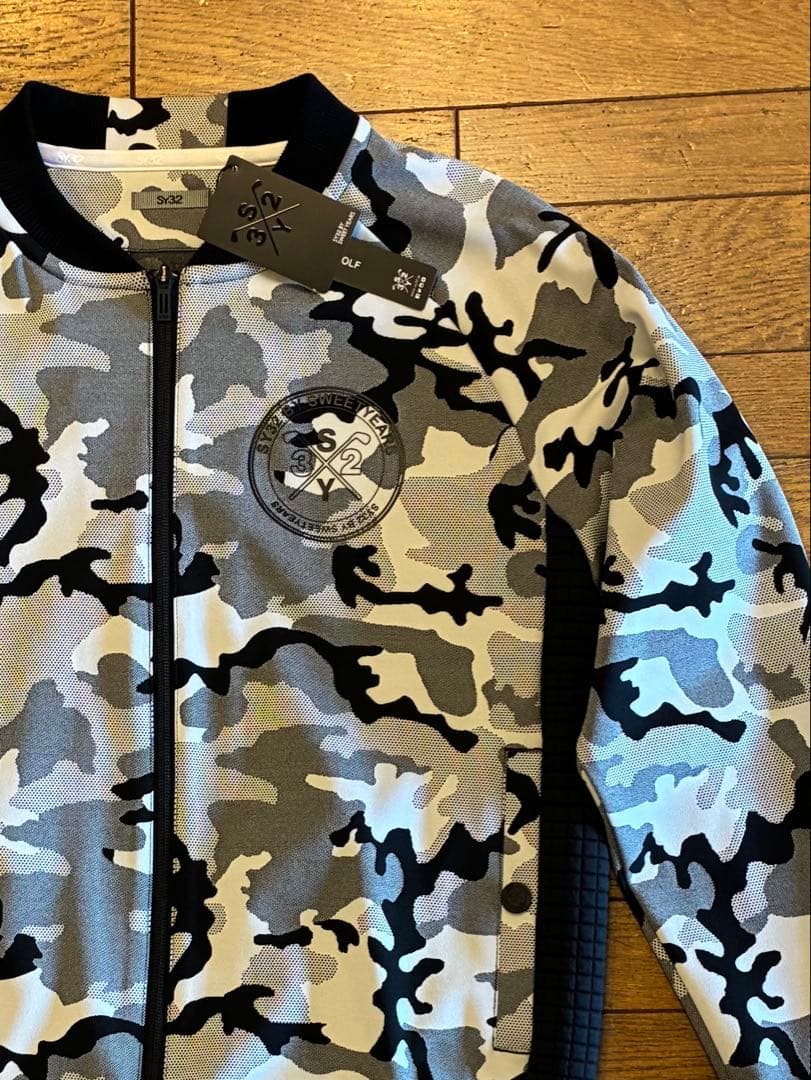 新品SY32カモフラージュ ジップアップジャケット XL