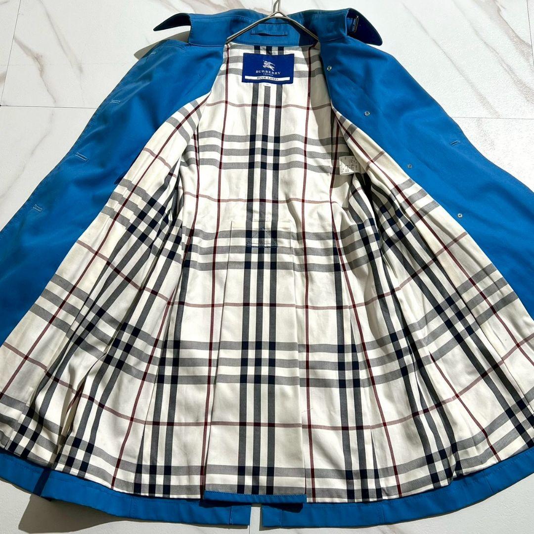 BURBERRY BLUE LABEL トレンチコート ノバチェック 青 36