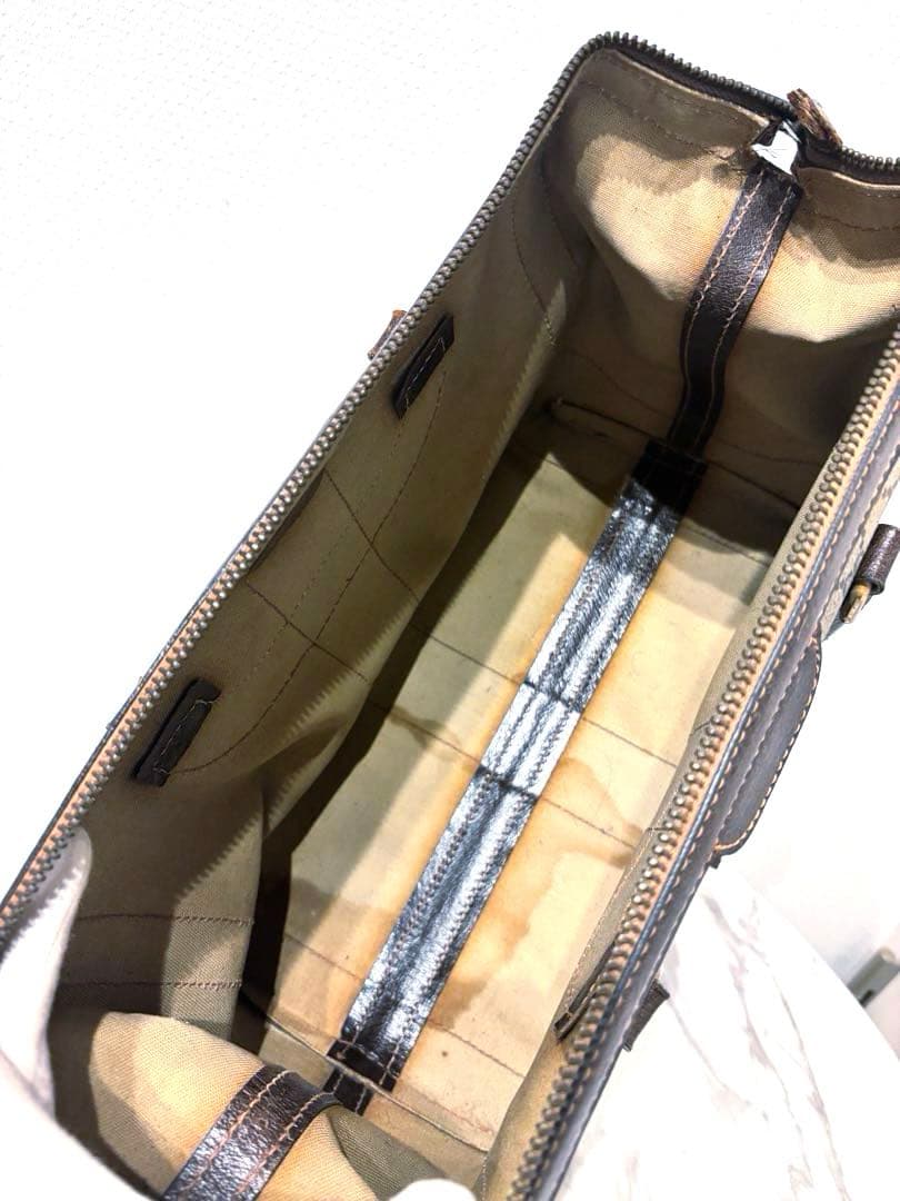 【ジャンク】オールドグッチ　Gucci シェリーライン　ボストンバッグ　PVC