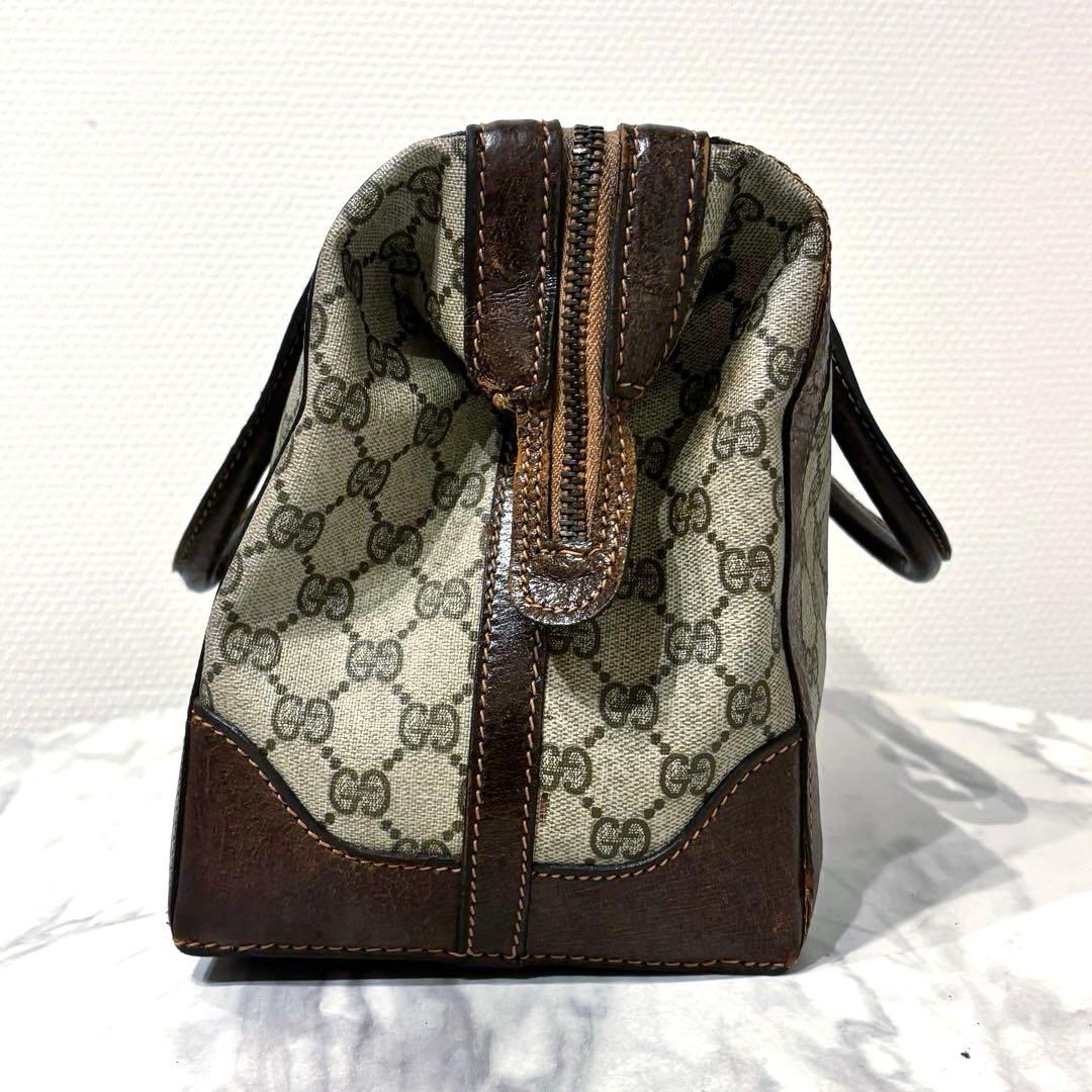 【ジャンク】オールドグッチ　Gucci シェリーライン　ボストンバッグ　PVC