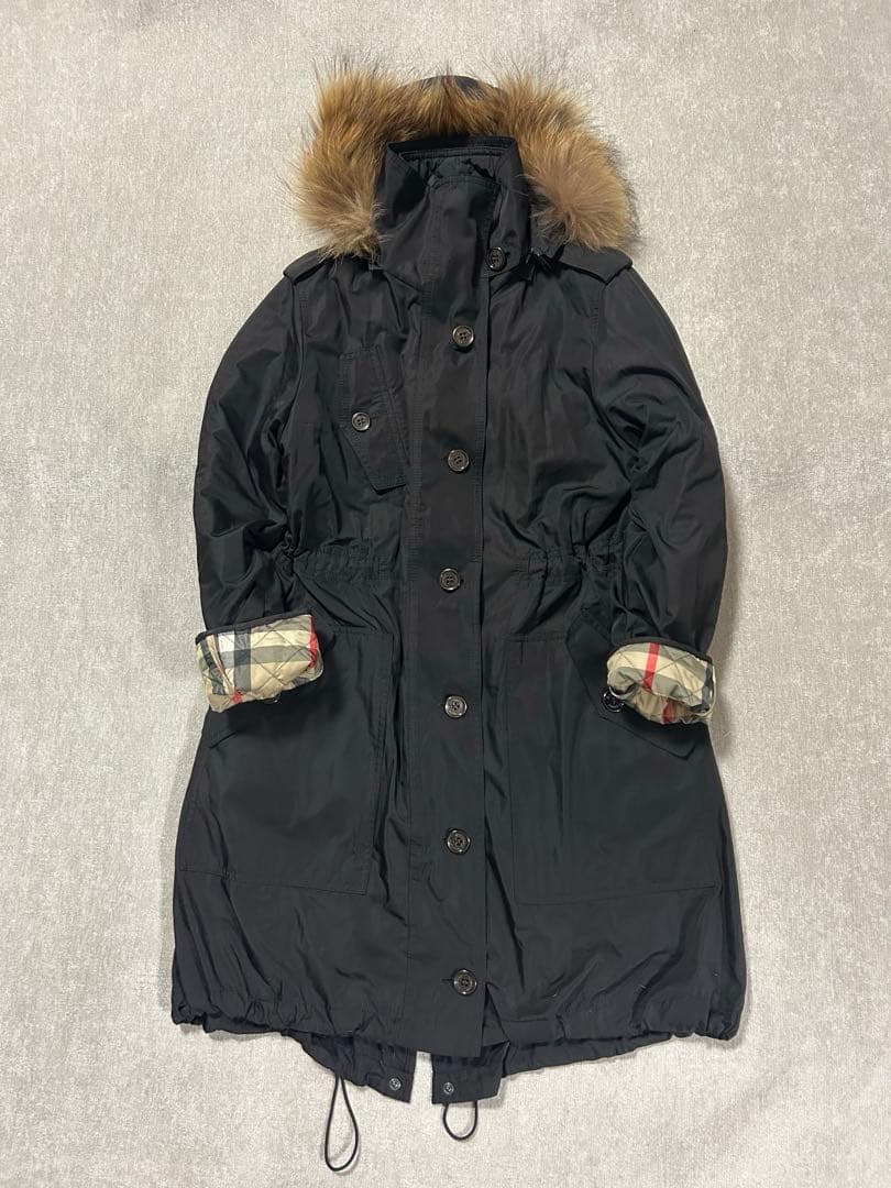 BURBERRY LONDON⭐︎ 6wayモッズコート　リアルファー　黒　36