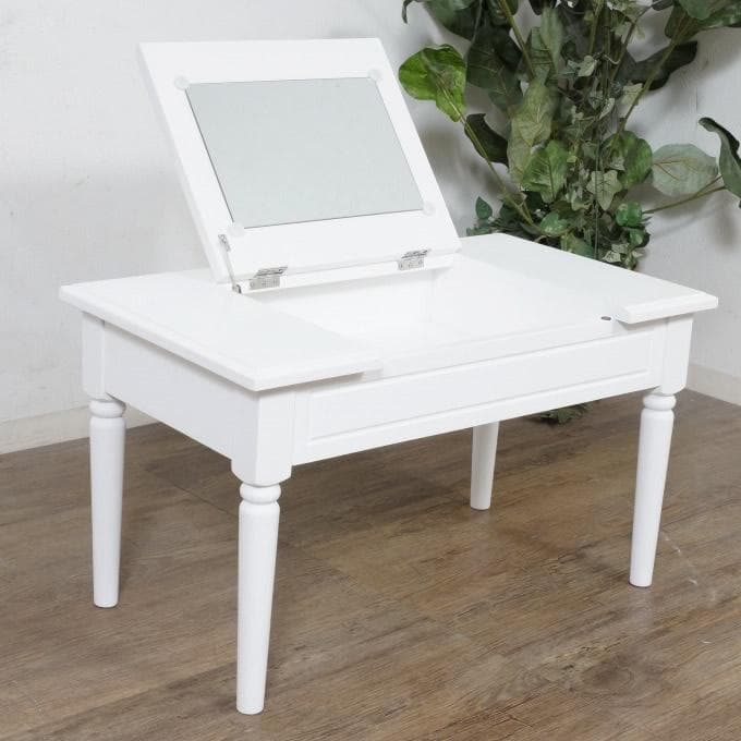 フォロー割【新品】コスメテーブル　ドレッサー　ローテーブル　ホワイト