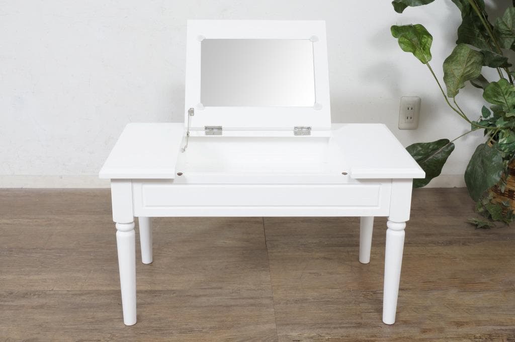 フォロー割【新品】コスメテーブル　ドレッサー　ローテーブル　ホワイト