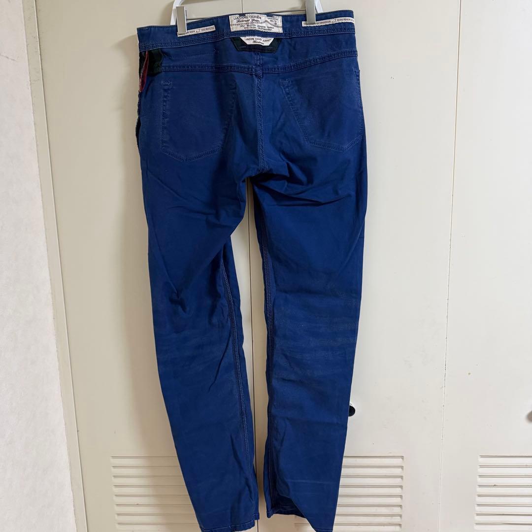 ヤコブコーエン ストレッチパンツ 青 pw613 c w34