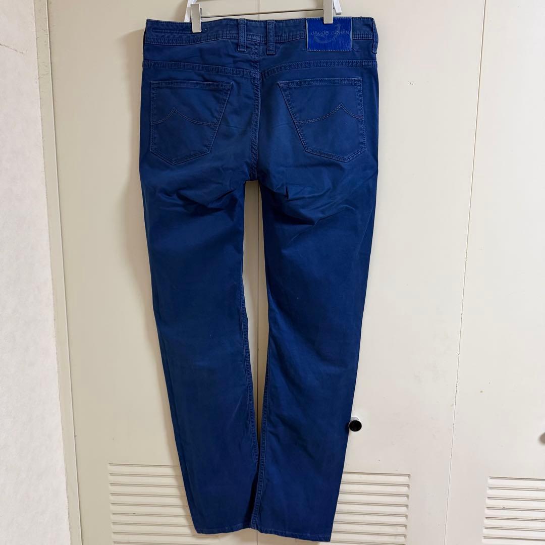 ヤコブコーエン ストレッチパンツ 青 pw613 c w34