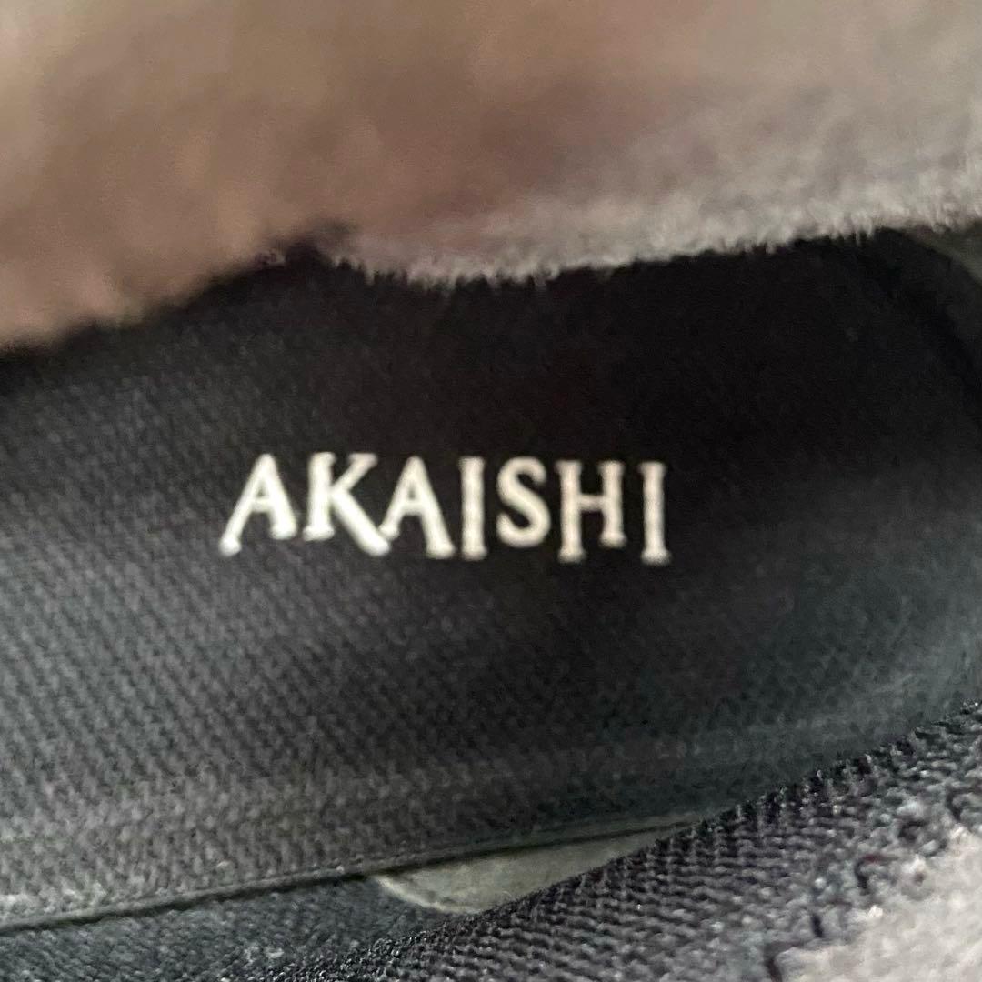 美品✨AKAISHI ショートブーツ サイドジップ アーチフィッター 黒 M