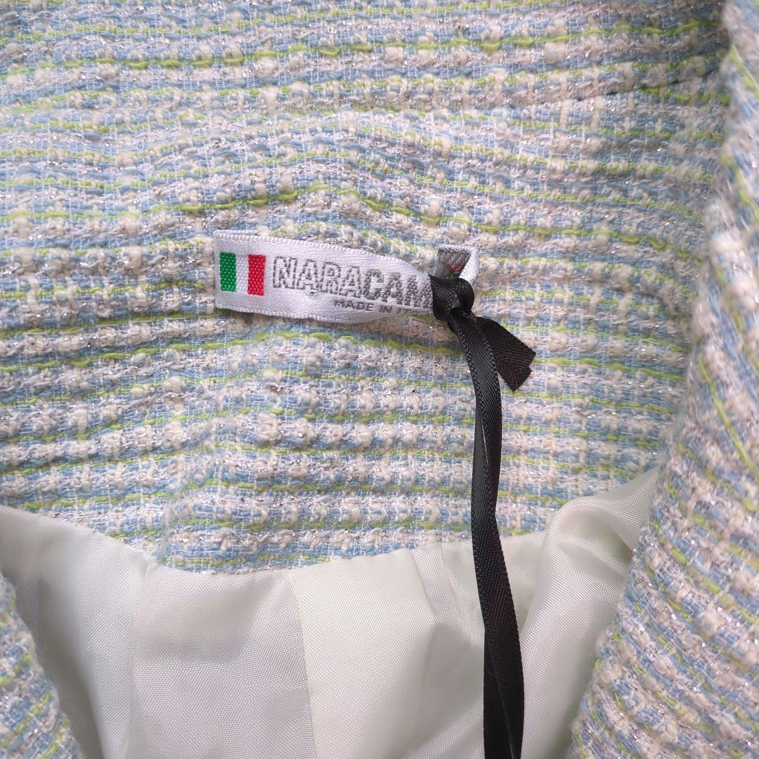 新品　大きい　ナラカミーチェ　ダブルブレストジャケット　ツイード　イタリア製