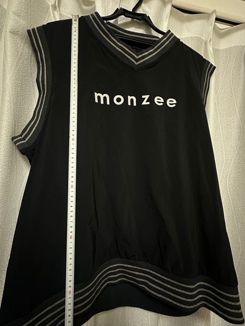 monzee メンズ ベスト M ネイビー