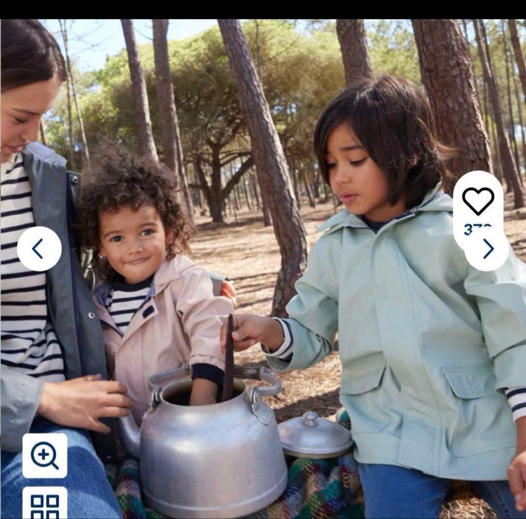 新品タグ付き　petit bateau ヨットパーカー　86センチ　モスグリーン