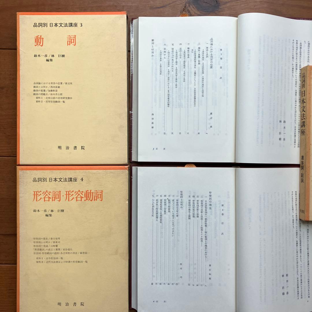 国語　品詞別　日本文法講座１〜１０巻　明治書院