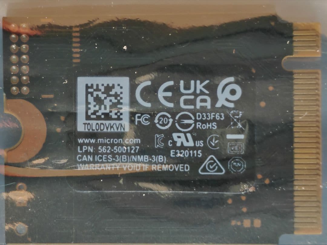 内蔵型SSD Micron CLIENT 2400 M.2 2.3MM SSD 2TB