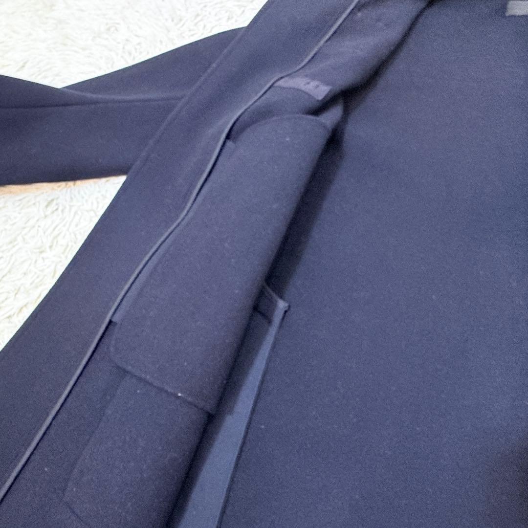 美品 ユニクロ+J XL ダッフルコート フード ネイビー トグル メンズ