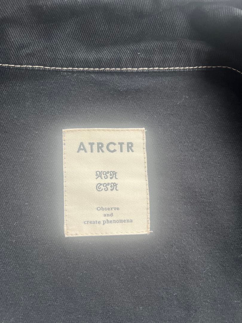 ATRCTR カバーオール ワークジャケット オーバーサイズ ロゴ 刺繍