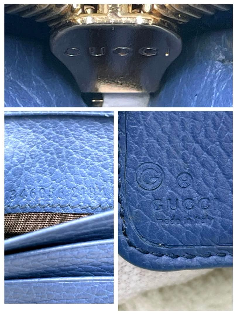 美品 グッチ GUCCI 2つ折り 財布　ラウンドファスナー　キャンバス シマ