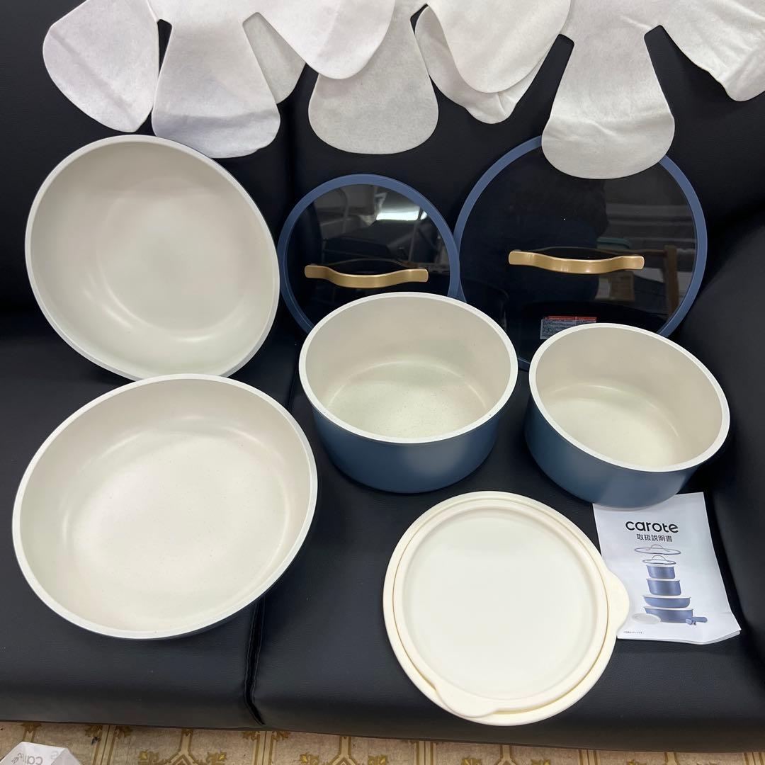 ★新品未使用★送料込★お買得★カローテフライパン9点セットコバルトブルー