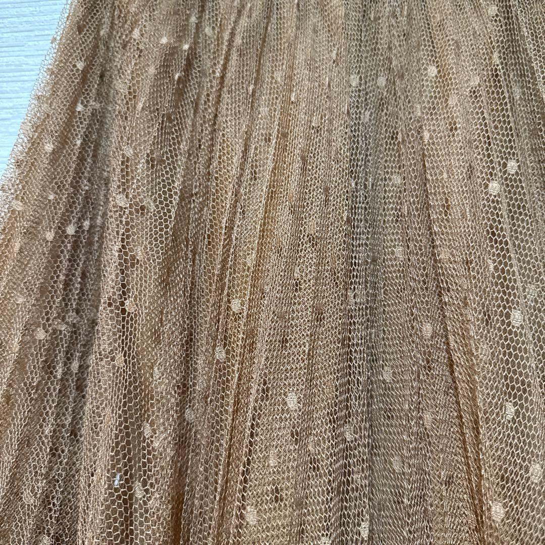 RED VALENTINO ブラウン　ドット柄 チュールスカート