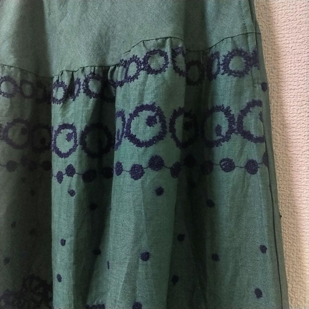 【未使用品】CRESCENT DUO　ロングスカート　リネン　麻　刺繍