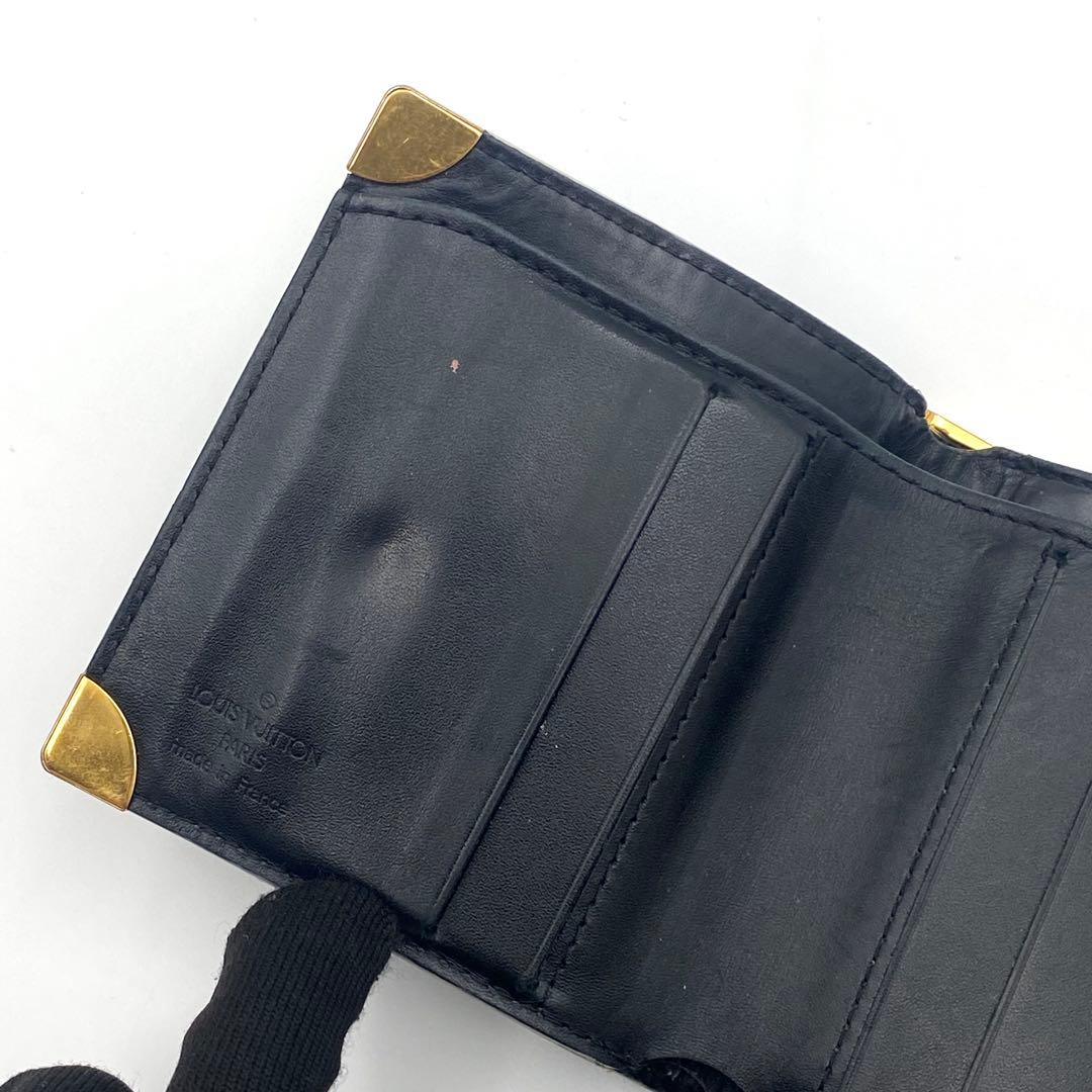 専用ルイヴィトン スハリ コンパクトジップ 二つ折り財布 ブラック M91828