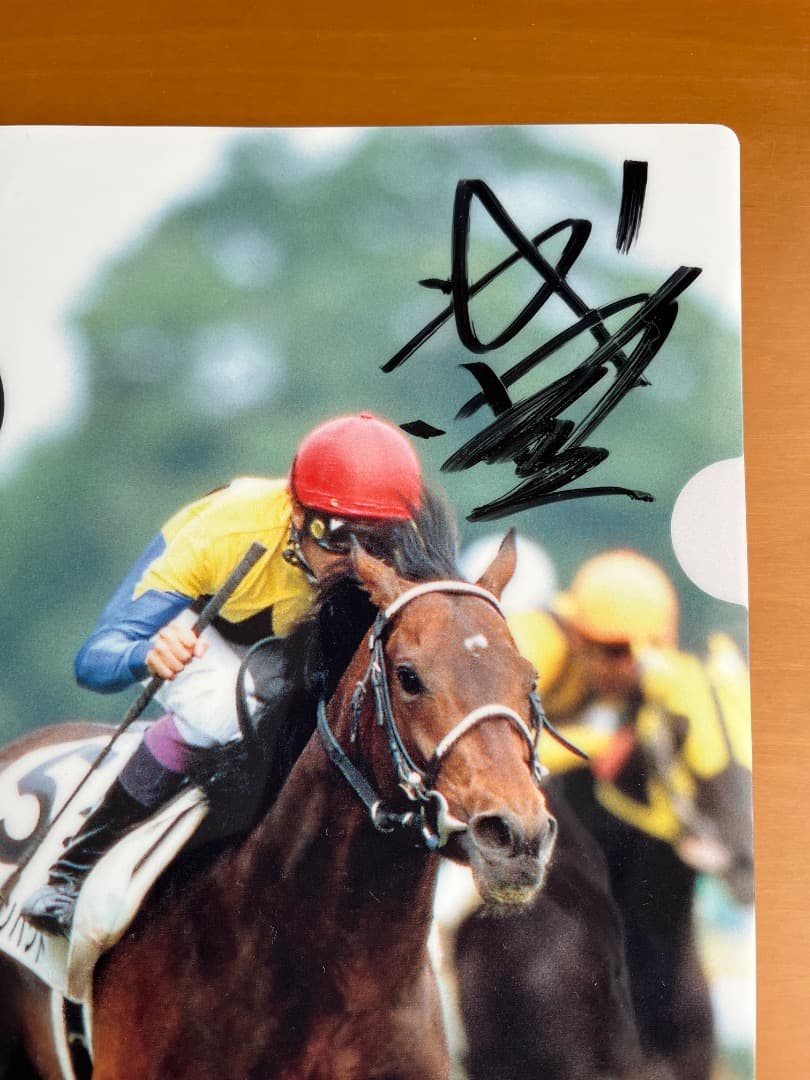 JRA 武豊騎手　直筆サイン入りクリアファイル　ディープインパクト　A4サイズ