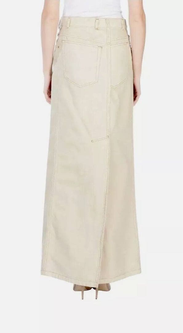 DRIES VAN NOTEN 17SS ホワイトデニム ロングスカート