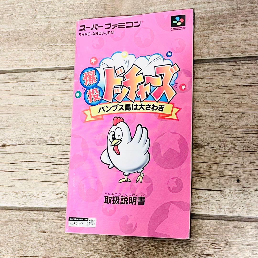【箱 説明書付き】爆投ドッチャーズ バンプス島は大さわぎ スーパーファミコン