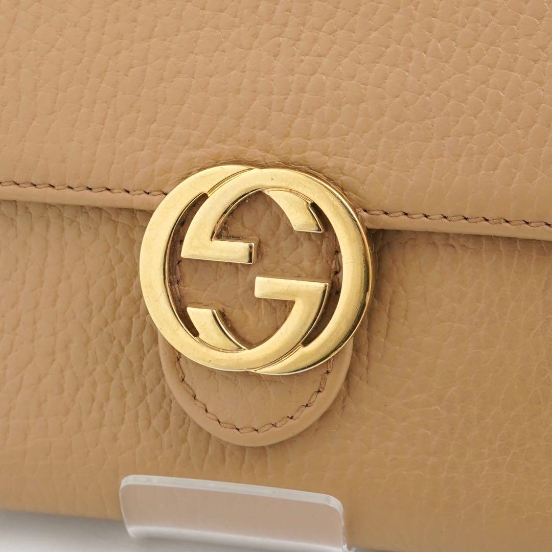 ✨極上美品✨　GUCCI グッチ　二つ折り　インターロッキング　GG レザー